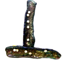 Black Other Shape Pearls Stud Ea